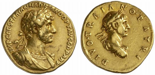 hadrian roman coin aureus